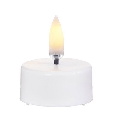 1.5" LED 3D Flame White Tea Light