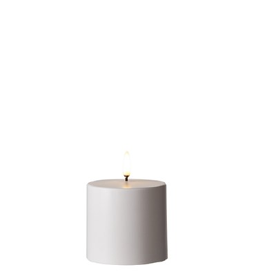 3" x 3" LED 3D Flame White Outdoor Candle