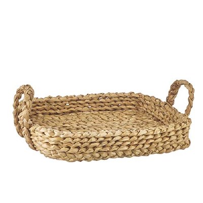 17" x 23" Natural Seagrass Double Handle Tray