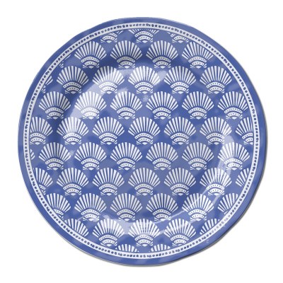 11" Periwinkle Shell Melamine Dinner Plate