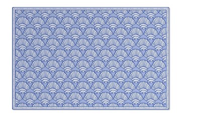 17" x 11" Periwinkle Shell Vinyl Placemat