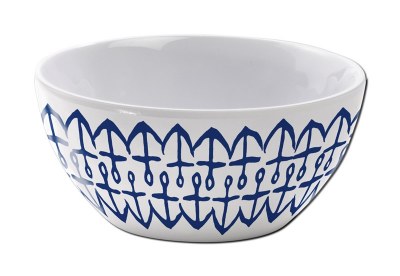 4.75" Navy and White Anchors Melamine Dipping Bowl