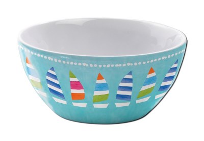 4.75" Round Aqua Regatta Melamine Dipping Bowl