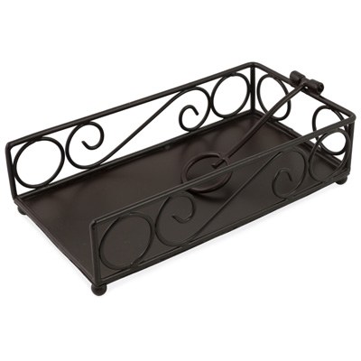 5" x 9" Black Circles Guest Towel Holder