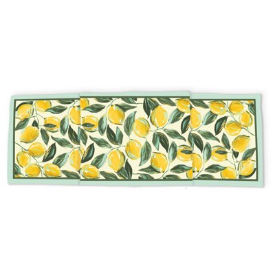 72" Painterly Lemons Table Runner