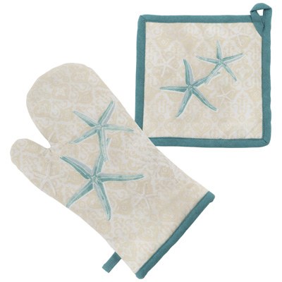 Laguna Shell Oven Mitt and Pot Holder Set