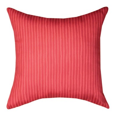 18" Sq Red Stripes Decorative PIllow