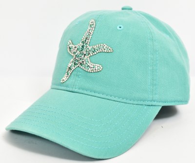 Aqua Starfish Bling Hat