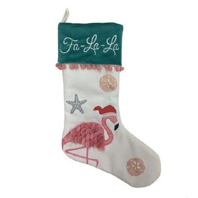 21" Flamingo "Fa-La-La" Christmas Stocking