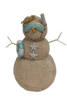 9" Boy Sand Snowman Statue
