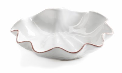 8" White Ceramic Scallop Shell Dish