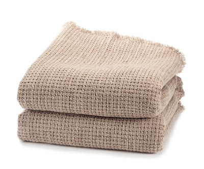 50" x 60" Beige Throw Blanket