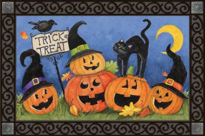 18" x 30" "Trick or Treat Pumpkin Doormat Halloween Decoration