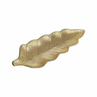 Small Gold Metal Leaf Dish