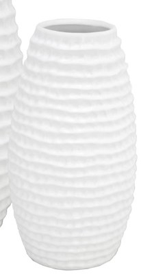 Small White Textured Ceramic Vase