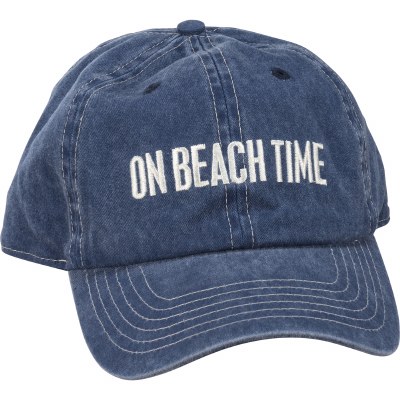 Dark Blue On Beach Time Baseball Cap