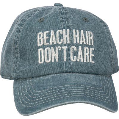Blue Beach Hair Don't Care Baseball Cap