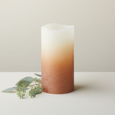 4" x 8" LED Orange Ombre Candle