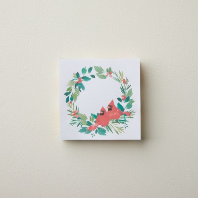 Cardinal Wreath Beverage Napkin