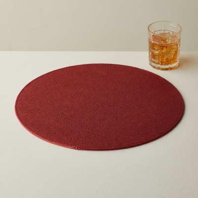 15" Round Ruby Shimmering Placemat