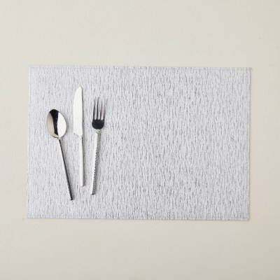 13" x 18" Silver Textured Placemat