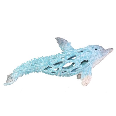 18" Blue Resin Dolphin