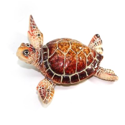 4.5" Brown Resin Turtle Figurine