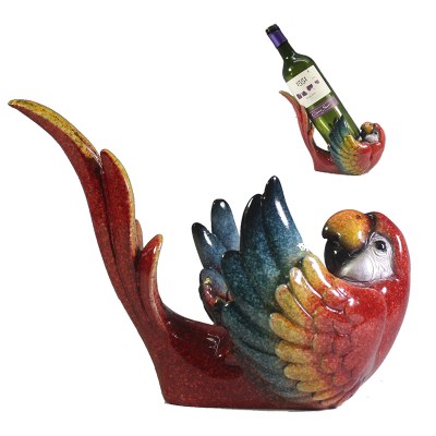 Parrot Resin Bottle Holder