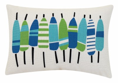 12" x 20" Blue and Green Buoy Decorative PIllow