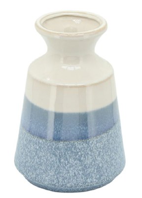 9" Blue Ombre Ceramic Pillar Candleholder