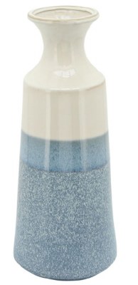 16" Blue Ombre Ceramic Pillar Candleholder