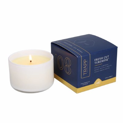 3.75 oz Tuberose Fragrance Glass Candle