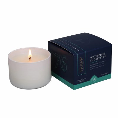 3.75 oz Watermint Eucalyptus Fragrance Glass Candle