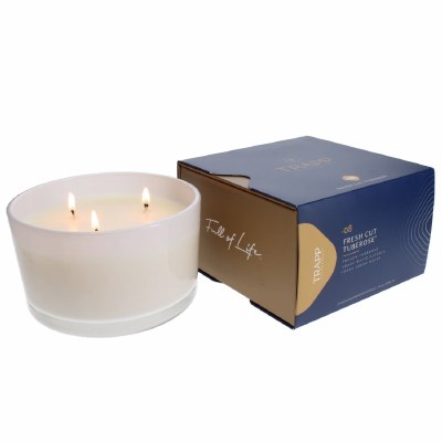 16 oz 3 Wick Tuberose Fragrance Glass Candle