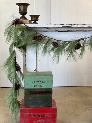 9 Foot Faux Long Pine Needle Rope Garland