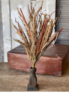 24" Faux Fall Spike Bush Fall and Thanksgiving Decoration