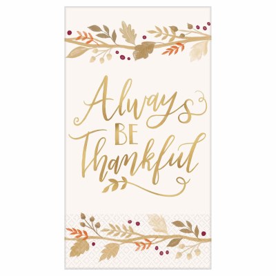 "Always Be Thankful" Guest Towel Fall and Thanksgiving