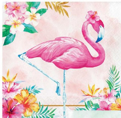 Floral Flamingo Lunch Napkins