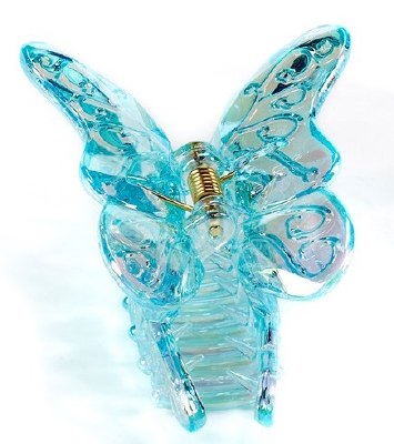 2" Blue Butterfly Hair Clip