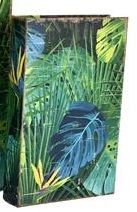 Small Blue and Green Tropical Leaves Book Box