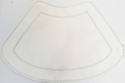 Silver and White Three Lines Wedge Placemat