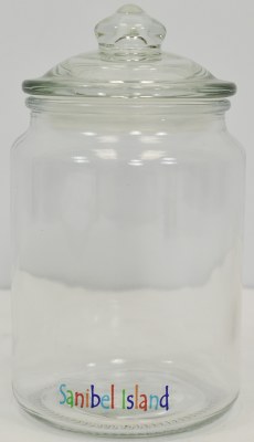 Sanibel Island Large Clear Glass Jar With Lid