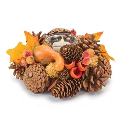 3.75" Gourd Cones Votive Fall and Thanksgiving Decoration