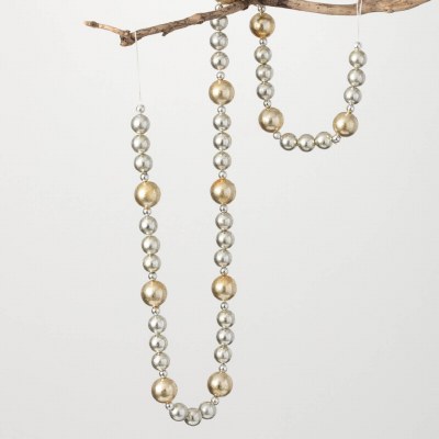30" Silver and Gold Ball Garland