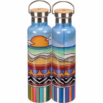 25 oz Stainless Steel Sunset Themed Water Bottle