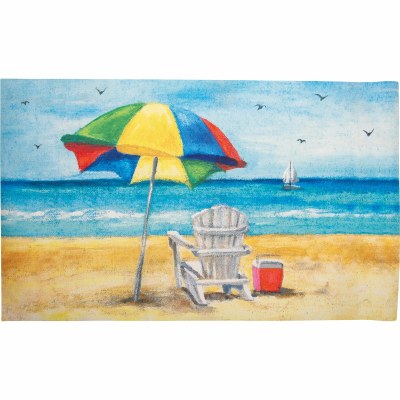 20" x 34" Multicolor Umbrella and Chair Doormat