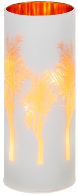 6" LED Frost and Gold Tree Lantern