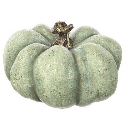 5" Teal Terracotta Pumpkin Fall and Thanksgiving Decoration