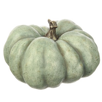 6" Teal Terracotta Pumpkin Fall and Thanksgiving Decoration