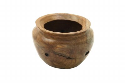 9" Round Teak Wood Bowl